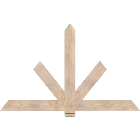 Ekena Millwork Kennewick Smooth Timber Gable Bracket, Douglas Fir, 72"W x 45"H x 1 1/2"D x 5 1/2"F, 15/12 Pitch GBW072X45X0206KEN00SDF